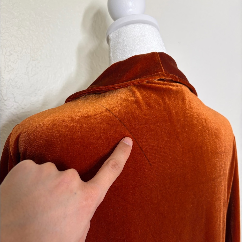 Vintage Rust Velvet Robe - Picture 3 of 4